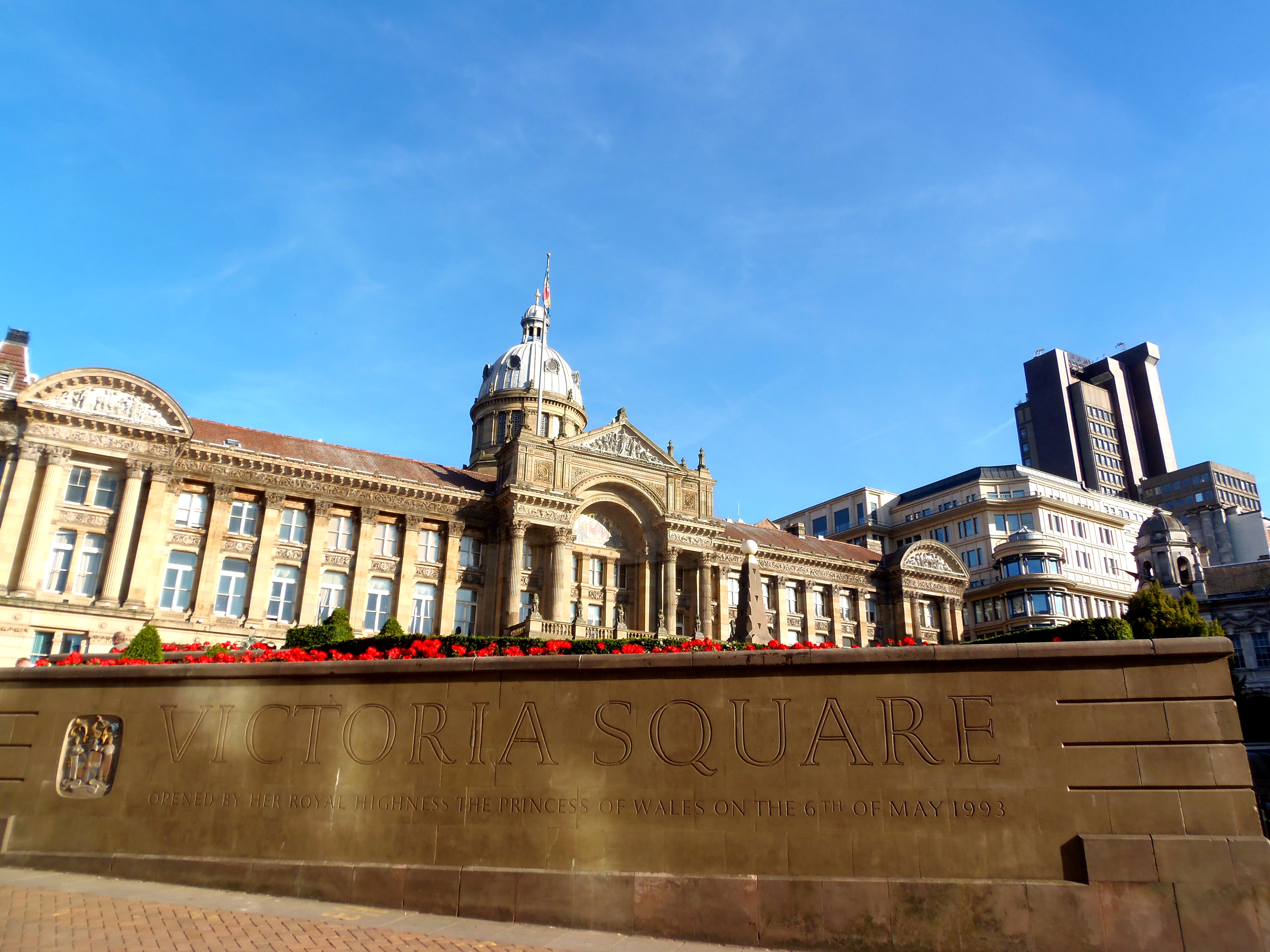 Victoria Square, la plaza principal de la ciudad.