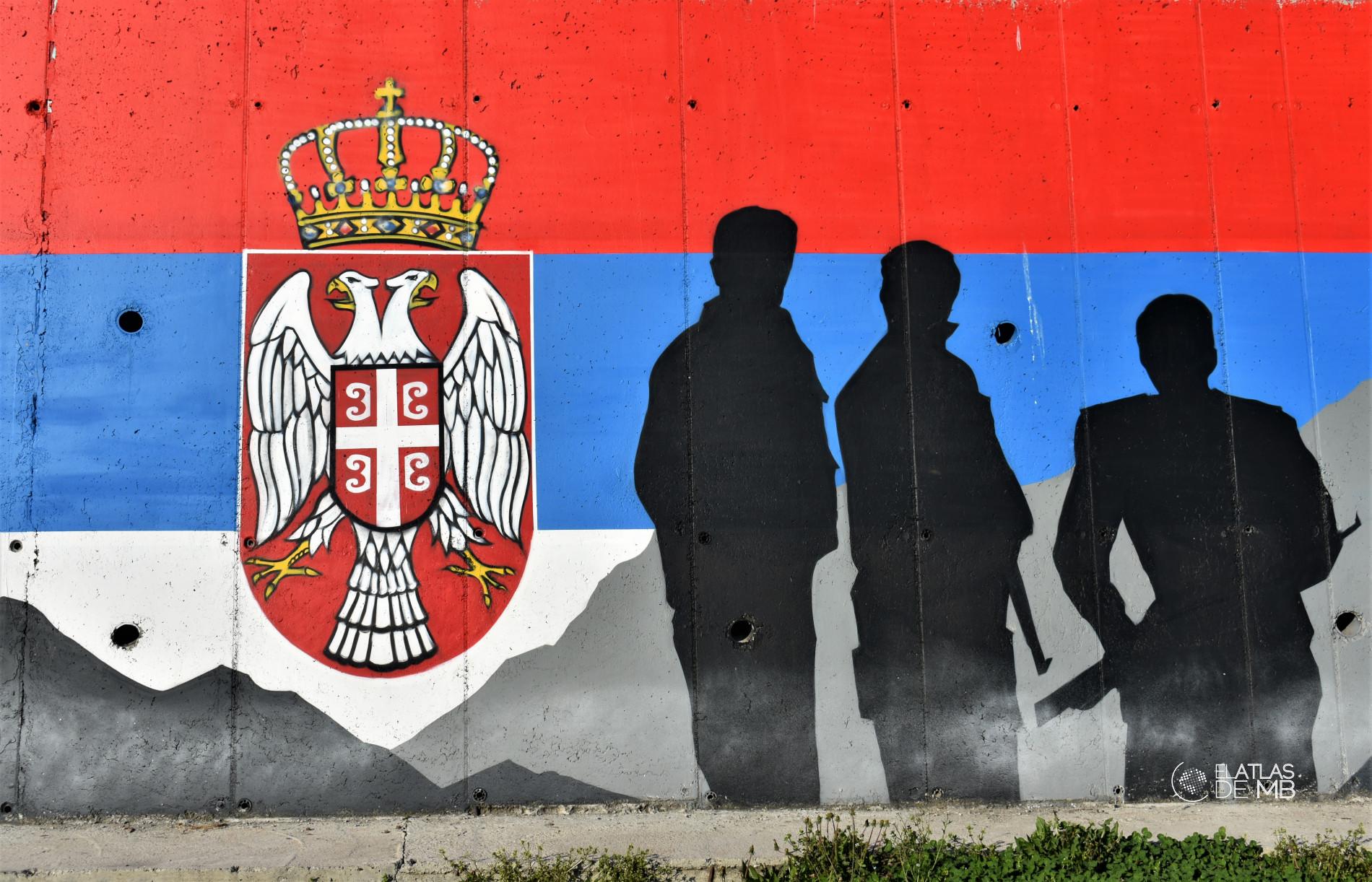 Mural serbio en Kraljevo